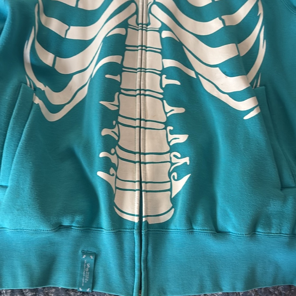 LRG Glow in the Dark Dead Serious Skeleton Zip Hoodie Large - Picture 3 of 12